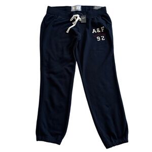 Women's Abercrombie & Fitch Navy Sweatpants Size L NWT
